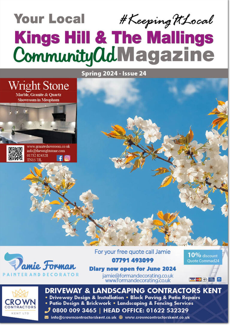 Kings Hill & The Mallings CommunityAd Magazine issue 24 front cover