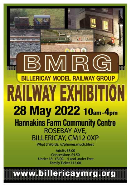 Billericay Model Railway Group Model Railway Exhibition poster